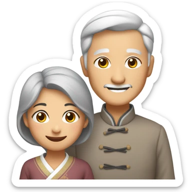 Asian grandparents sticker