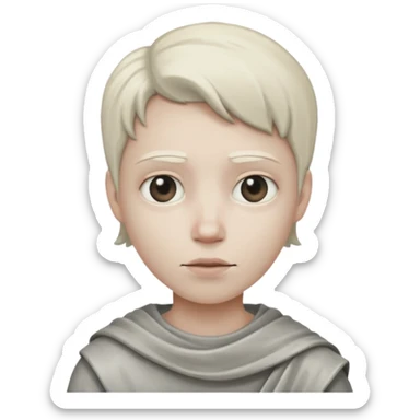 A portrait cast with tin sticker