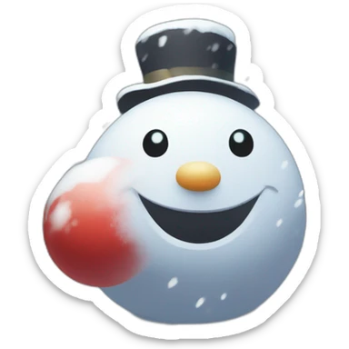 Snowman Statue Epic Mystery Legendary NewYear PokemonTheme Pokeball Snowfall Snowballs sticker
