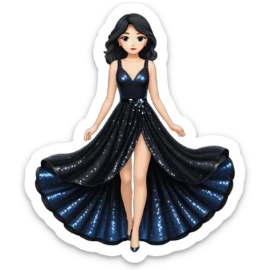 Glitter dark romance sticker