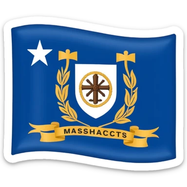 Massachusetts State Flag sticker