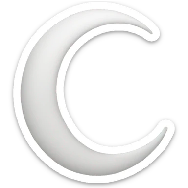 half moon sticker