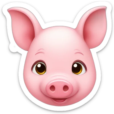 piglet and add many hearts around it sticker