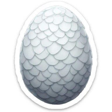 white dragon egg sticker