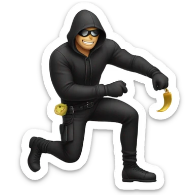 Thief taking booty sticker