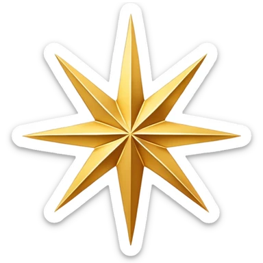 eight-pointed star sticker
