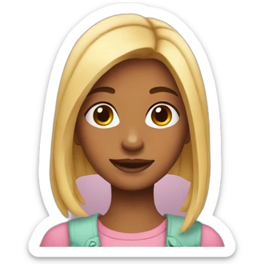 Girl with pecas sticker