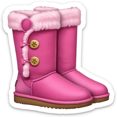 Cute pink ugs sticker