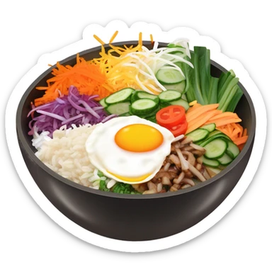 Bibimbap korean rice sticker