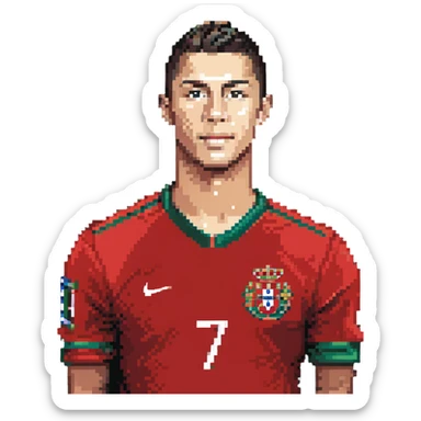 Cristiano Ronaldo soccer player in Portugal jersey sticker