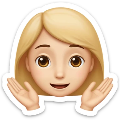 I want an emoji like of hapiness with love calm eyes and cute and with aaa i finally did it moment feeling sticker