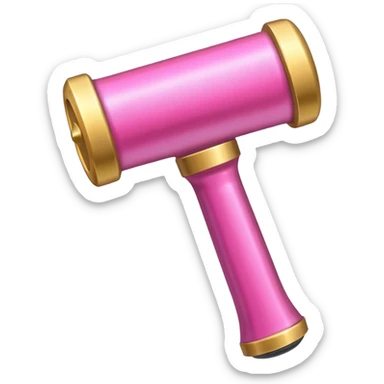 Pink big party hammer sticker