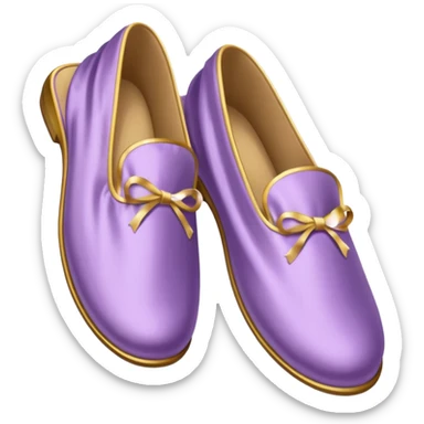 Light purple silk slippers and robe sticker
