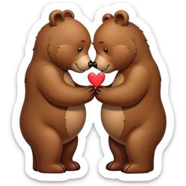 Bears in love sticker