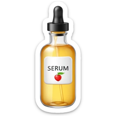 serum skincare avec ecriture sticker