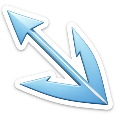 Extremely simplistic white arrow pointing sticker