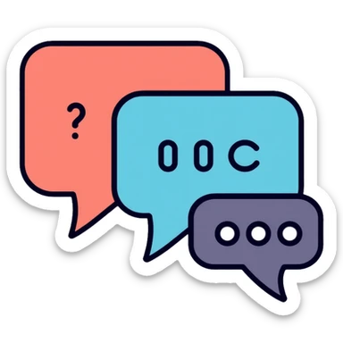 messaging app icon with text bubbles sticker