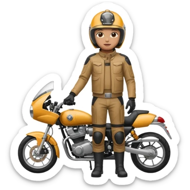 motorcycle human with helmet full body sticker