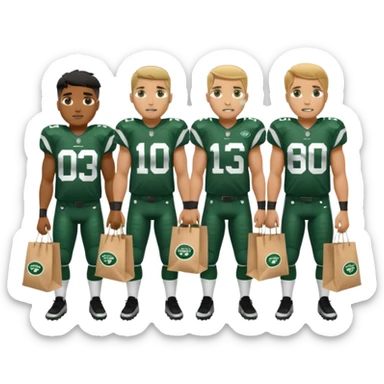 New York Jets being cry babies with tears with paper bags sticker