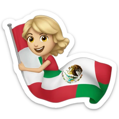 Taylor swift waving Mexican flag sticker