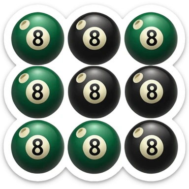 Panther print lucky nine ball sticker