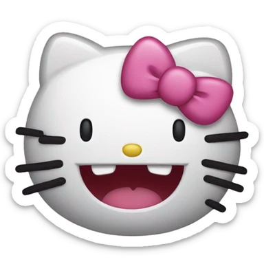 Hello kitty smiling sticker