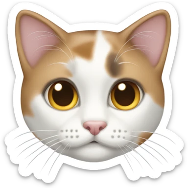 Dilute calico cat sticker