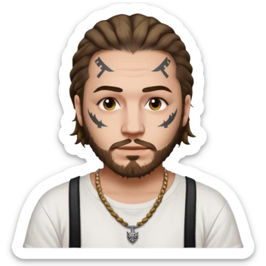 face tattoo post malone sticker