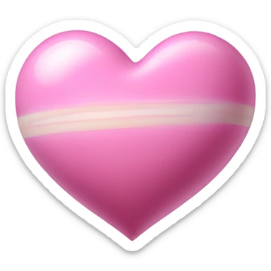 babypink heart shape saturn sticker