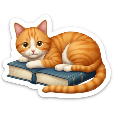 Book above have a cat sticker