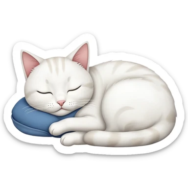 Cat sleep white sticker