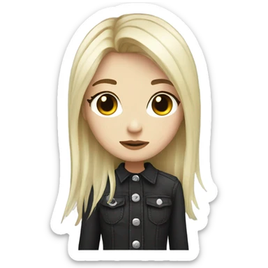 Emo white girl with boots  sticker