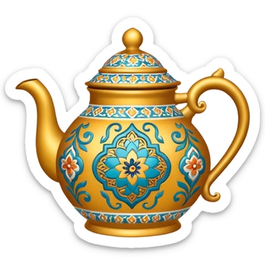 moroccan style ornamented teapot sticker