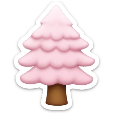 christmas tree soft pink color  sticker