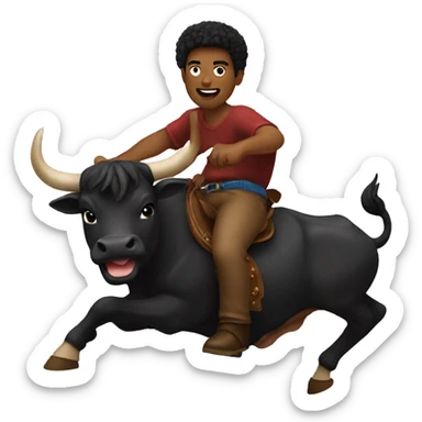 Me riding a bull sticker