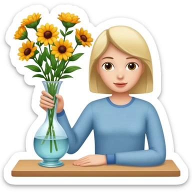 tirar as flores deste vaso sticker