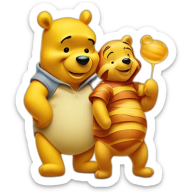winnie the pooh and honey sticker
