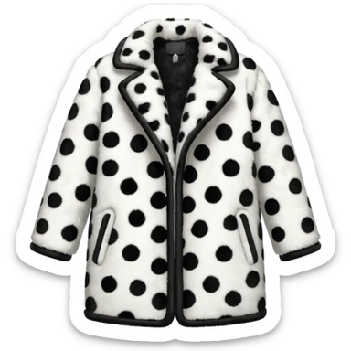 Dalmatian print fur coat  sticker