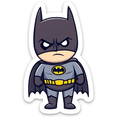 sad batman sticker