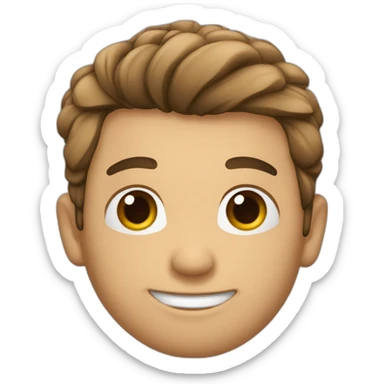 Un hombre con el pelo chino y narizon sticker