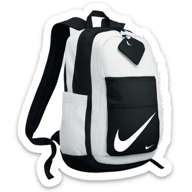 Nike bookpack black white Nike sticker