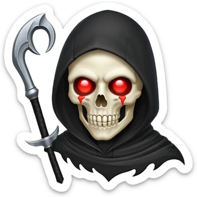 heart eyes reaper sticker