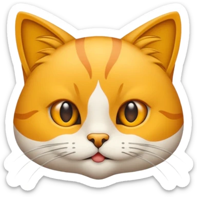 Tüylü beyaz Kedi sticker