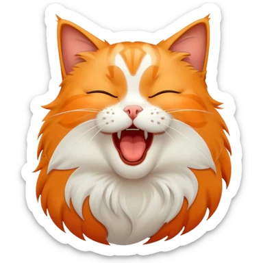 sleepy cat yawning sticker
