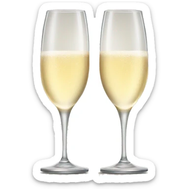 Two glasses champagne  sticker