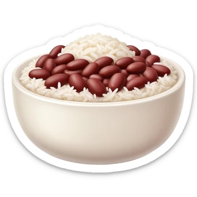 Red beans & rice in a bowl sticker