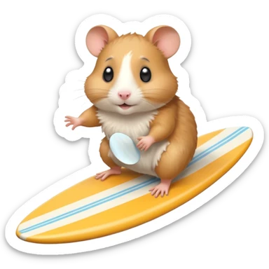 Hamster surfing sticker