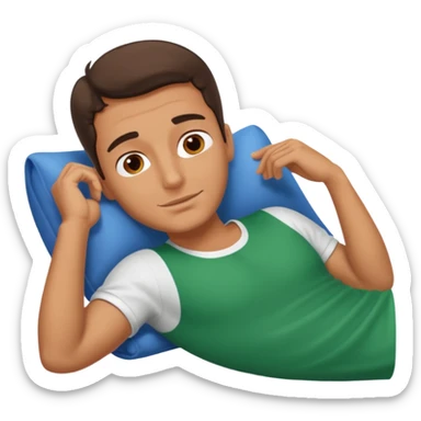 Italian guy laying down sticker