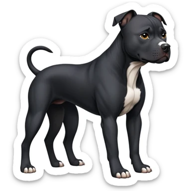 black pitbull dog sticker