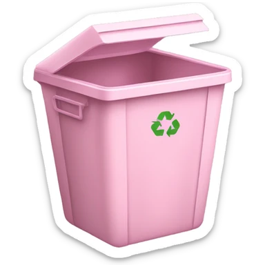 light pink recycle bin sticker